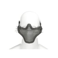 Halbmaske Stahlnetz - Steel Half Face Mask - Grau